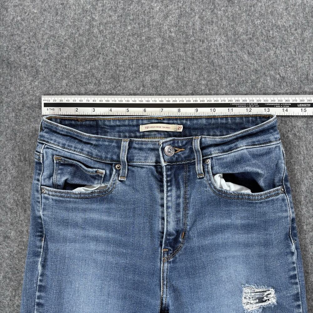 Levi's 721 High Rise Skinny Jeans 18882-0166 Manic Monday Blue 27x30 - Picture 7 of 9
